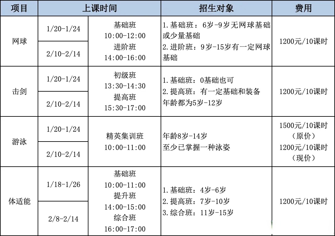 青少年体育培训项目总结(图1)